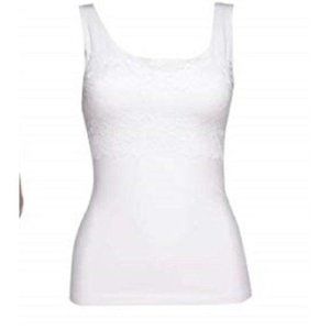 Rhonda Shear Lace Overlay Tank w/Shelf Bra 1X